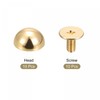 sourcing map 10x6mm Screw Back Rivets Solid Round Head Leather