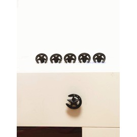 Amyoxu Cowboy Western Horseshoe Vintage Hand Painted Resin Drawer Pulls Cabinet Knobs Handles Country Kitchen Home Decoration (Pack of 6)