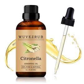 Wuvezrub Citronella Essential Oil 30ML - 100% Pure and Natural Oils for Aromatherapy Diffuser - 1 Fl Oz/Citronella