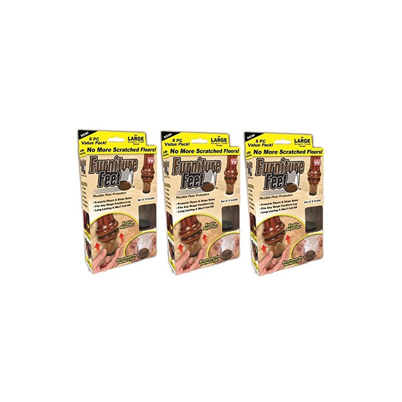 Furniture Feet Flexible Floor Protectors, Clear, Woven Fiber, Plastic, Round,