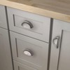 9BUILD 6 Pack Brushed Satin Nickel Retro Door Handle Shell