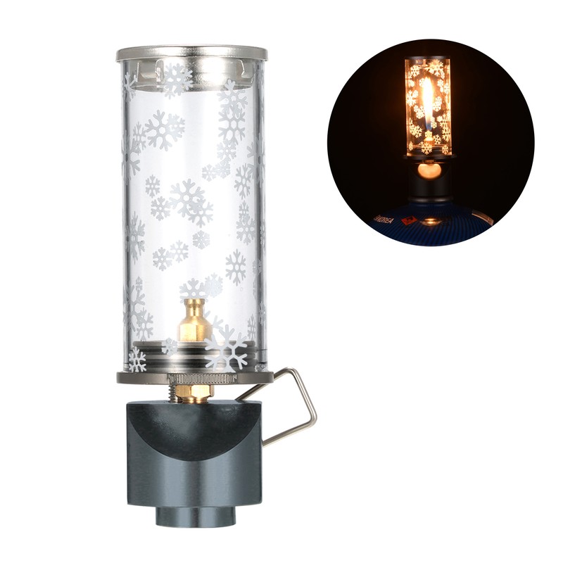 Portable Lamp Light Compact Butane Gas Light Lantern Outdoor Use