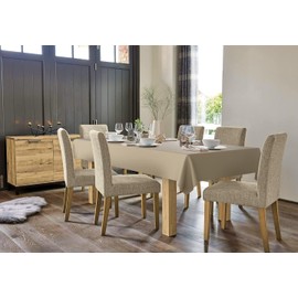 d-c-fix Oilcloth Tablecloth PVC-Free Almond – Washable Waterproof – Indoor and Outdoor – Oilcloth Plastic Tablecloth Wax Tablecloth – 220 cm x 150 cm, Square