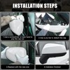 Direct Replacement White Passenger Side Mirror Cover for 2019-2025 Toyota