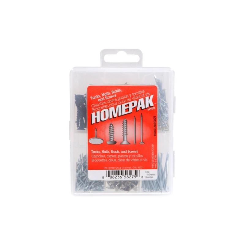 HOMEPAK 41823 Nails, Tacks and Brad Assortment