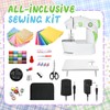Mini Sewing Machine, 124 Pcs Sewing Machine Kit for Beginners,