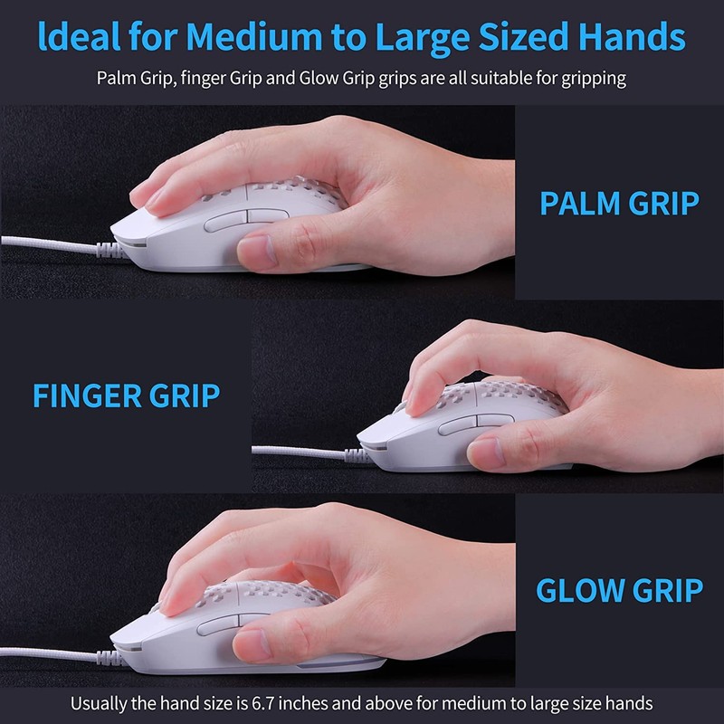 Dierya ×TMKB M1SE Gaming Mouse with 12800 DPI Optical Sensor,