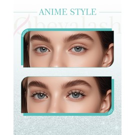 Obeyalash Wimpern Manga Lashes Künstliche Wimpern Natürlicher Look Faux Mink Fluffy 3D Anime Lashes Cat Eye 7-12MM DIY zu Hause 10 Paar (Manga 01)