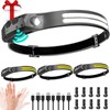Beccason LED Headlamp Rechargeable 4PCS - 230° COB Super Bright