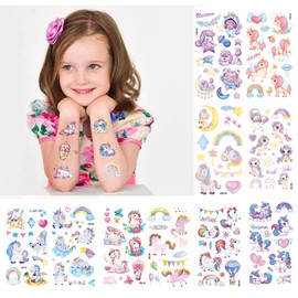 10 Pcs Unicorn Glitter Cute Kids Birthday Gift Kids Reward Stickers Waterproof Body Face Stickers for Girls Fancy Dress Props Cosplay Accessories Reward Stickers for Girls Strawberry Cultural Festival