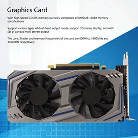 Tarjeta Gráfica GTX550Ti de 8GB, 128Bit GDDR5,PCI Express2.0, HDMI DVI VGA, Compatible con DirectX11, Tarjeta de Video para Juegos de Computadora, Refrigeración por Doble