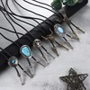 YADOCA 6 Pcs Leather Bolo Tie Turquoise Handmade Round Shape