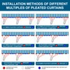 50 Pack Metal Curtain Hooks, Heavy Duty Deep Prong Hook,