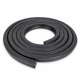 Rubber Car Door Edge Seal Strip for Vehicle Door Gaps – 2m Black U-Channel Weatherstrip with Side Bulb and Metal Reinforcement