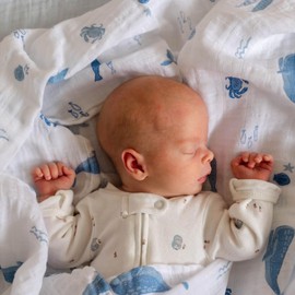 SUNSHINE & SNUGGLES Soft 100% Cotton Swaddles for Newborns, 2- Pack - Large, Breathable Baby Blanket - Versatile, Durable Muslin Swaddle Blankets - Perfect for Moms