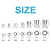 Vmuter 224Pcs Metric Rivet Nut Kits, 304(18-8) Stainless Steel Flat