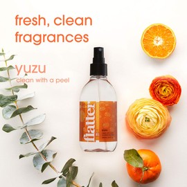 Flatter Smoothing Spray by Soak | Naturally-derived Wrinkle Release Spray | Starch-Free Alternative for Ironing, Quilting & Sewing | 8oz | (Yuzu)