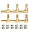 Bwintech 6pcs 12mm Brass 2 Way L Shape Elbow Hose