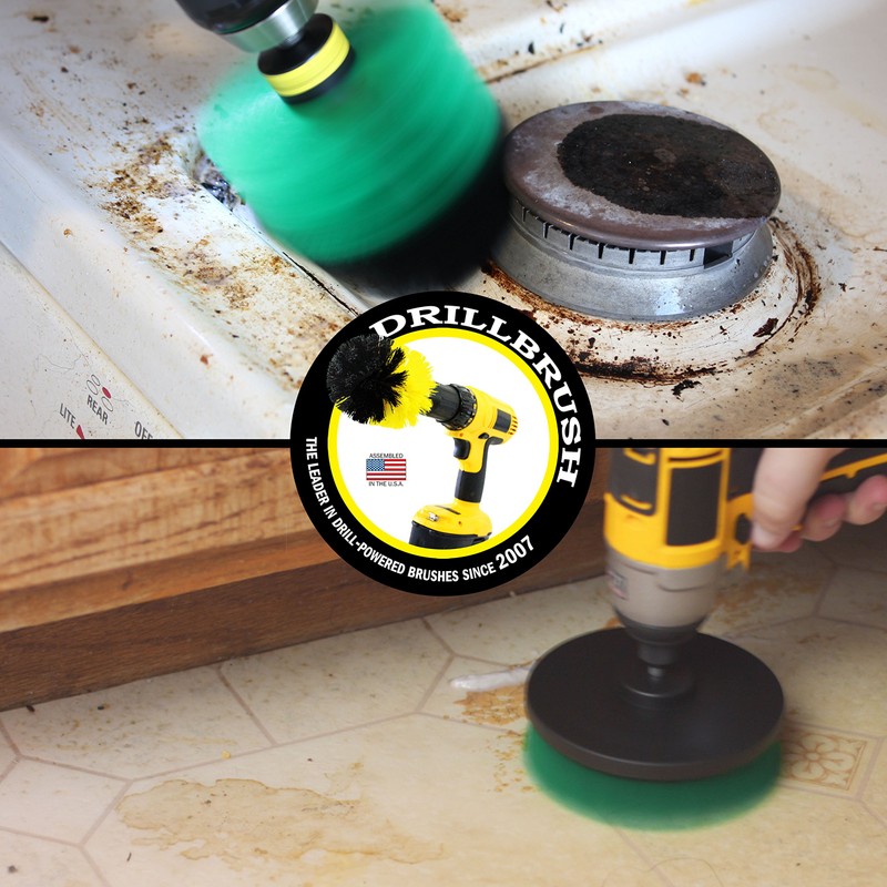 Cleaning Supplies - Kitchen Accessories - Drill Brush - Tile