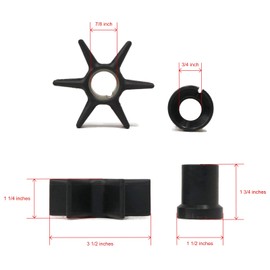The ROP Shop | Pump Rebuild Impeller Kit for Mercury 115 HP, 3 Cylinder, DFI, Outboard Engines
