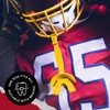 SAFEJAWZ Yellow Football Mouth Guard, Sports Lip Guard with Connected