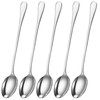 PEBBLE HUG 6pc Stainless Steel Latte Spoons, 19 cm Long