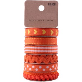 Orange Ribbon - Orange Hair Ribbon Assorted Hair Ribbons for Girls Orange and White Ribbon Fabric Ribbon Thin Ribbon Grosgrain Craft Ribbon for Bows Ribbon for Hair Bows Fall Ribbon Bundle