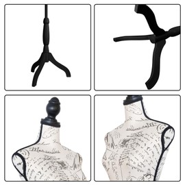 Sewing Mannequin Torso Dress Form, Female Manikin Body with Tripod Base Stand, Adjustable Clothing Foam Form 58-67 inch Height, for Dressmakers Dress Jewelry Display