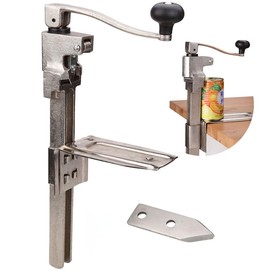Industrial Can Opener,Manual Can Opener for Big Cans, Heavy Duty Cast Steel, Commercial Grade Table Can Opener for Restaurant Large Cans, Adjustable Handle