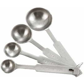 Winco 4-Piece Stainless Steel Deluxe Measuring Spoon Set