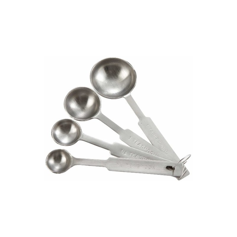 Winco 4-Piece Stainless Steel Deluxe Measuring Spoon Set