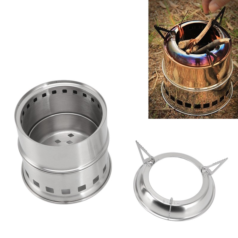 Mini Alcohol Stove for Camping Hiking Stainless Steel Campfire Stove
