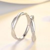 Tivleed For Women and Men Silver Couple Rings Set, Adjustable