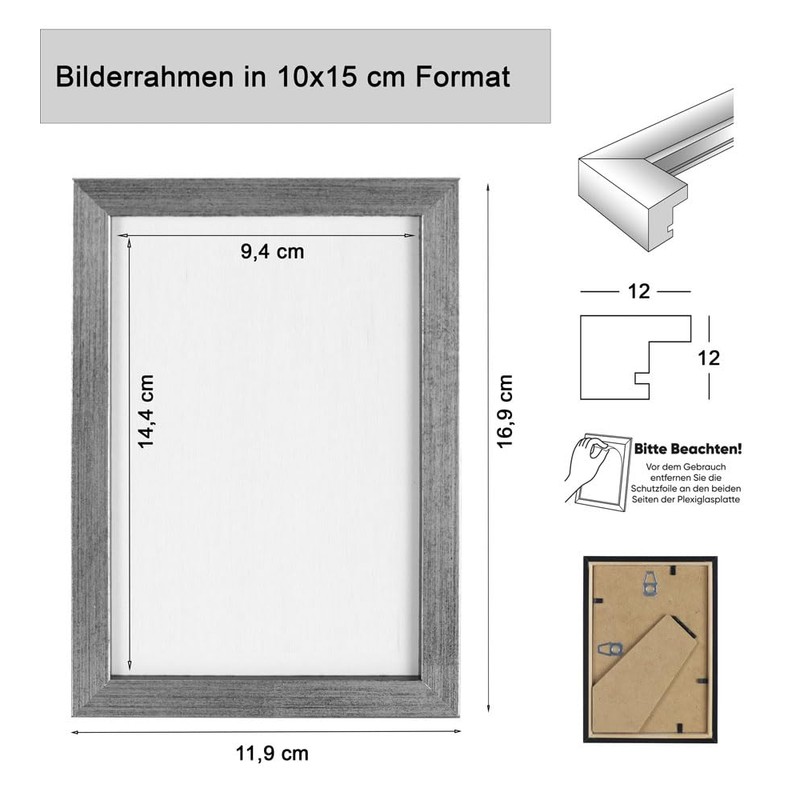 Wooden Picture Frame, Plexi Photo Frame, Collage, Wall Decoration, Poster,