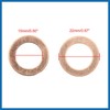 A ABSOPRO 15mm Inner Dia Copper Washers Flat Car Sealing