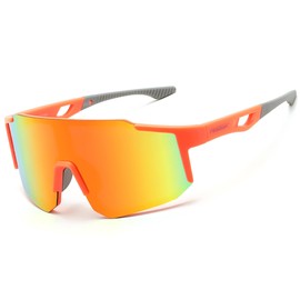 FEISEDY B0177 Sports Sunglasses Men's Cycling Glasses Women's Mirrored Sports Glasses for Cycling Driving Running with UV400 Protection