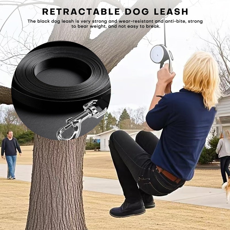 Retractable Dog Leash with Chew Proof Cable,26Ft Heavy Duty Dog