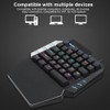 Single Hand Mechanical Gaming Keyboard with LED Light USB 38