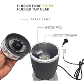 Replacement Parts Compatible with Nutribullet Blender 600W Pro 900W Blade and Base, Motor Top Base Gear and Rubber Gear Set including Shock Pad