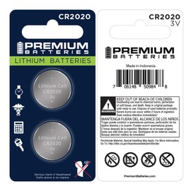 Premium Batteries Premium CR2020 Lithium 3V Coin Cell - Japanese Engineered High Capacity Batteries (6 Pack)
