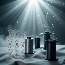 ZhangyiHot 18 Pair Sewing Hooks And Eyes Closure Buckles, 3 Sizes Reusable Metal Sewing Diy Craft Accessories, Suitable For Bra, Corset, Shirt, Pants, Gun-Black and Silver Deft Processed(ZS347)