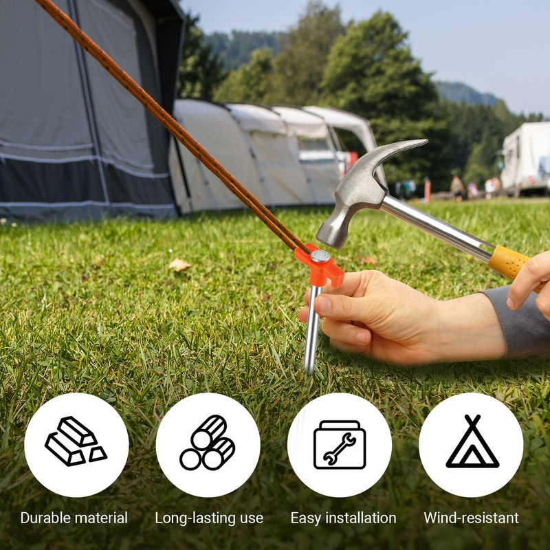 Loccmat 40 Pcs Tent Stakes,9.8 Inch Ground Stakes,Heavy Duty Metal