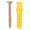 Plastic Expansion Wall Plug Screw Fixings + Self-Tapping Screws Fastener