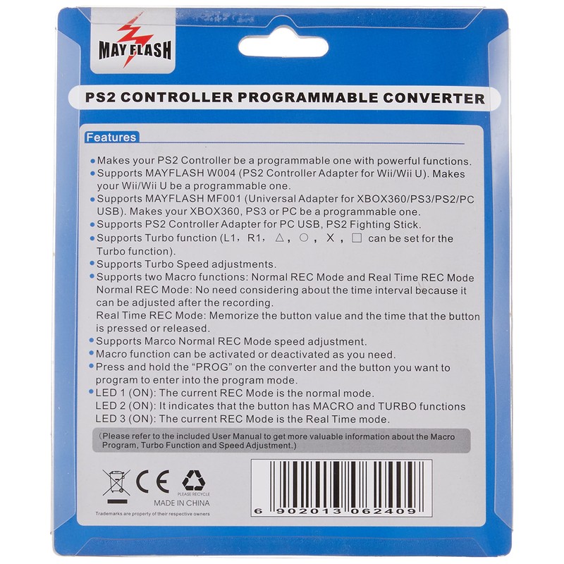 [Mayflash] PS1/PS2 Controller for Handguards/Macro Function can be added with