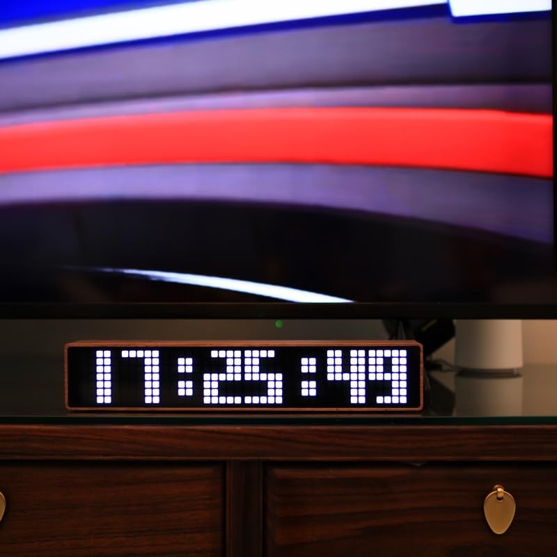 Adventurers Digital Alarm Clocks for Bedrooms, Black Walnut Clocks for