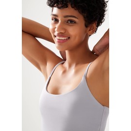 LOS OJOS Women's Straps Sports Bra, gray