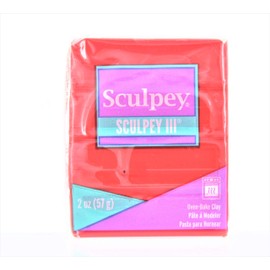 Sculpey Iii Polymer Clay 2oz-Red Hot Red