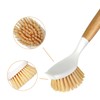 Werownsgso Pack of 2 Washing Up Brush, Scrubbing Brush, Wooden