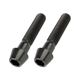 POSH 900840-T9 Motorcycle Supplies, Tapered Cap Bolts, Stainless Steel, Black, 2 Pieces