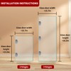 Cabinet Glass Door Hinge,2 Pcs 90 Degrees Frameless Glass Door